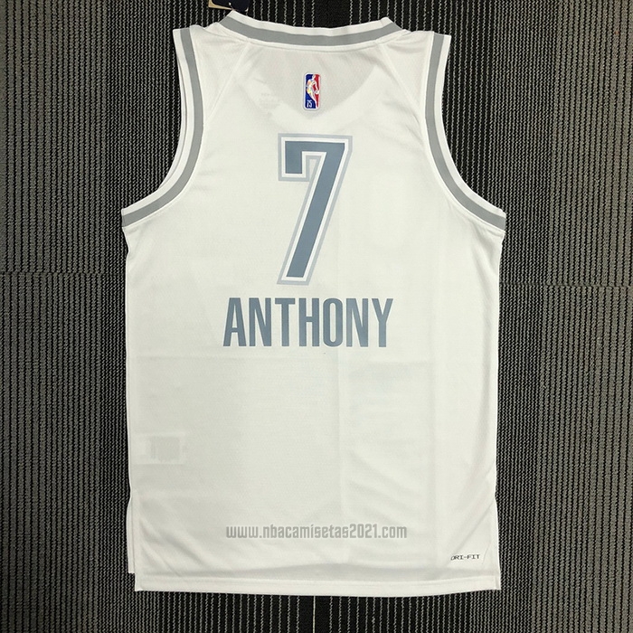 Camiseta Oklahoma City Thunder Carmelo Anthony #7 Ciudad 2021-22 Blanco